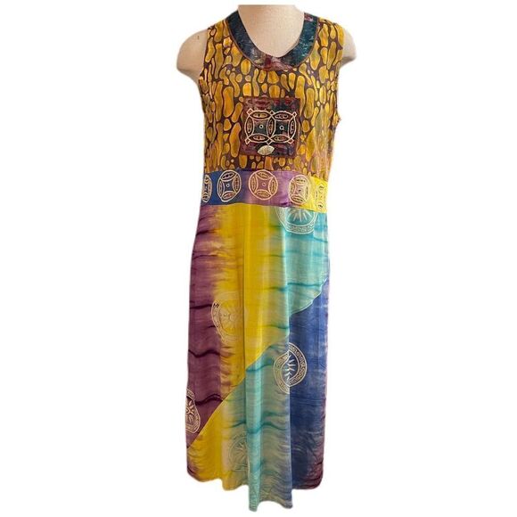 NWT Hirapur VTG Hippie Boho Chic Maxi Dress Size Large NEW - Picture 1 of 11